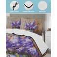 thumbnail image 4 of Lavender King Size Down Alternative Comforter, Lightweight Comforter Quilt Bedding Set with Pillow Shams Spring Floral Purple Watercolor Vintage All Seasons Bed Comforter Duvet Insert 96"x106", 4 of 7