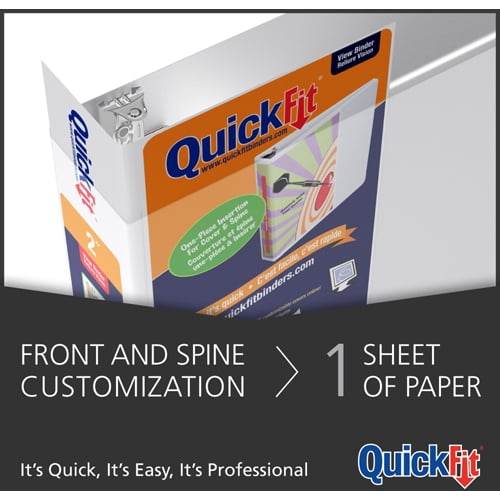 Stride - Quick Fit D-Ring View Binder, 3-inch Capacity, White, Sold as 1 EA Stride - Quick Fit D-Ring View Binder, 3-inch Capacity, White, Sold as 1 EA