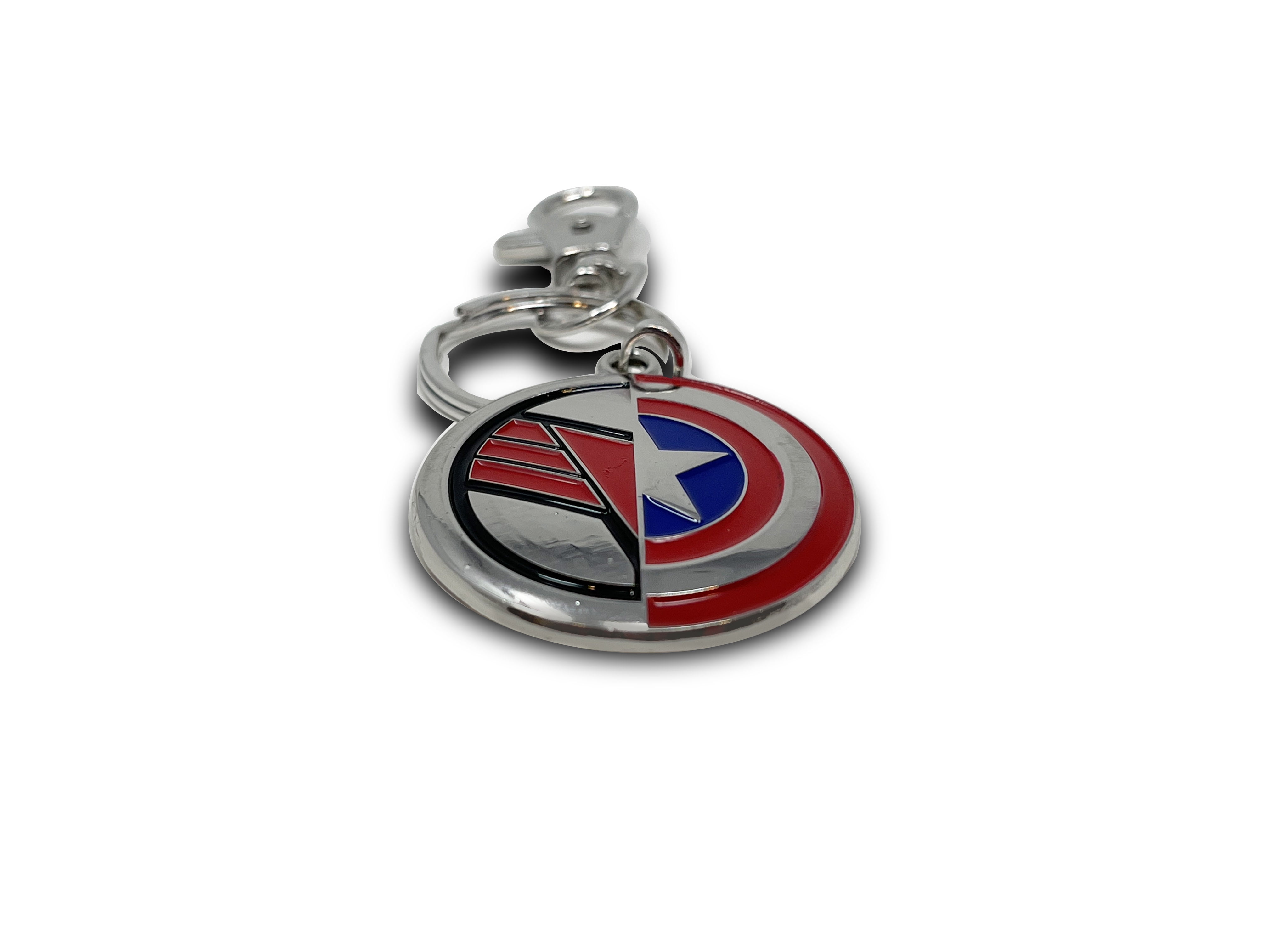 S.H.I.E.L.D Marvel's The Avengers Keychain Silver Keyring Pendants Glass Gifts 