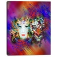 thumbnail image 2 of Colorful Tiger and Woman Face - Large Abstract Canvas Art, 2 of 3