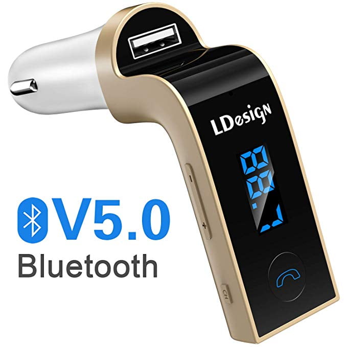 FM Transmitter, LDesign Bluetooth Wireless inCar FM Radio Adapter Car