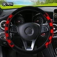 thumbnail image 4 of Plush Plaid Car Without Inner Ring Steering Wheel Cover Comfortable Warm Soft Automotive Supplies Interior Suitable For 37-38cm, 4 of 14