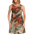 thumbnail image 1 of Fotbe Gigantic Skull In Clouds Vestido de Verano sin Mangas para Mujer – Vestido Midi Línea A, Estilo Camiseta Floral, Vestido Playero Casual y Fluido, 1 of 7