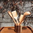 thumbnail image 3 of Pala para ollas Pala para sartenes pequeñas Utensilios de cocina de madera Cuchara de madera Cuchara grande para agua Pala para pizza Cuchara de madera Teppanyaki Juego de cucharas para mezclar, 3 of 5