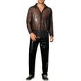 thumbnail image 2 of INSPIRE CHIC Sequin Shirts for Men's Button Down See Through Party Disco Metallic Shirts, 2 of 4