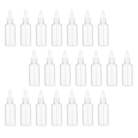 BESTYASH 35Pcs Clear Plastic Empty Squeeze Bottles with Pointed Mouth for Easy Liquid Storage and Dispensing