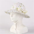 thumbnail image 3 of Gelikeya Toddler Baby Sun Hat 0-6 Months Cute Bowknot Design Floral Print Bucket Hat Adjustable Wide Brim Summer Beach Hat Soft Baby Cotton Hats Green, 3 of 3