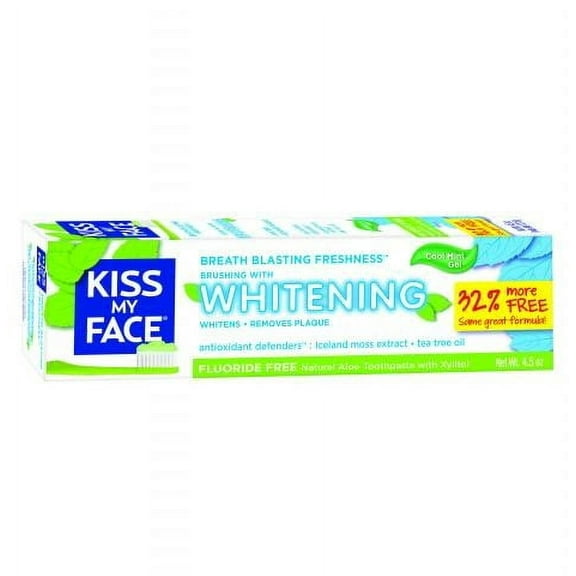Kiss My Face 1542695  Toothpaste Whitening Cool Mint 4.5 oz.