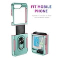 thumbnail image 2 of ELEHOLD for Samsung Galaxy Z Flip5 with Magnetic Ring Holder Built-in Retractable Sliding Hinge Protector Case,Rugged Shockproof with 1 Pack Small Screen Protector for Galaxy Z Flip5 2023,Mint Pink, 2 of 8