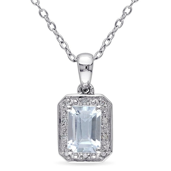 Everly Women's Aquamarine Sterling Silver Necklace