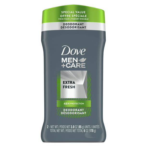 Dove Men+Care Deodorant Stick Extra Fresh 3 oz, Twin Pack - Walmart.com ...