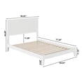 thumbnail image 6 of AFI Nantucket Full Low Profile Wood Platform Bed Frame with Cottage Headboard, White, 6 of 7