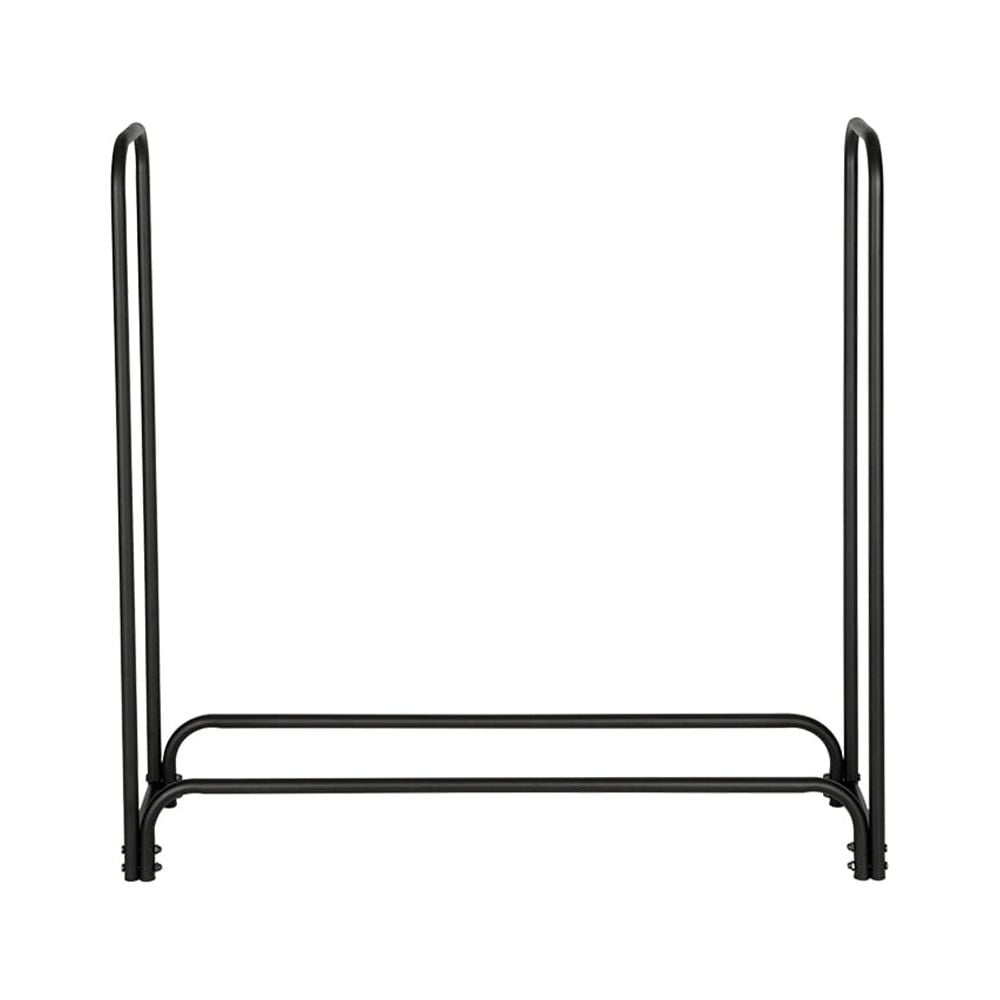 4 Feet Outdoor Iron Fireplace Firewood Stand, Arrow Style Fire Wood Storage Holding Stand, B