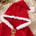 thumbnail image 6 of Ulanda Baby Boy Girl Christmas Outfit Newborn Santa Romper Long Sleeve Hooded Jumpsuit My First Christmas Clothes (Red, 12-18 Months), 6 of 9