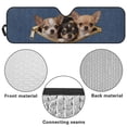 thumbnail image 7 of Psesaysky Cute Chihuahua Car Sun Shade Cover Foldable Car Windshield Sun Shade Block UV Rays Heat Keep Vehicle Cool for Cars SUV Off-road Vehicle Trucks 52.95"x16.14", 7 of 7