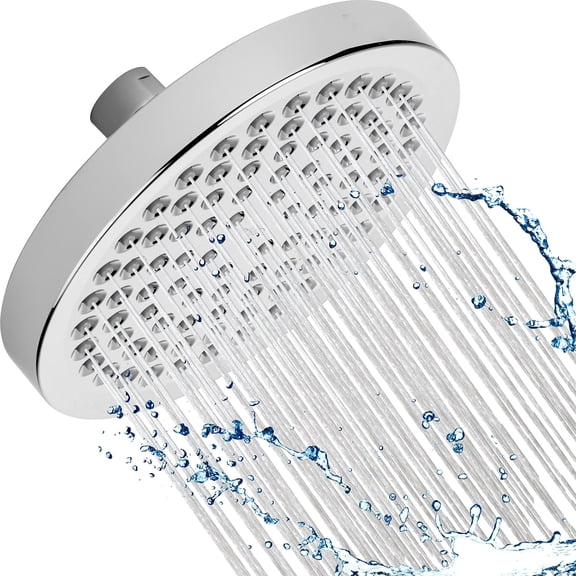 Aqua Elegante High Pressure Rain Shower Head for Low Flow Showers - 2.5 GPM - Polished Chrome