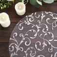 thumbnail image 4 of BalsaCircle 10 Metallic 13 in Silver Round Organza with Embossed Floral Design Table Placemats Party Events Tableware Supplies, 4 of 8