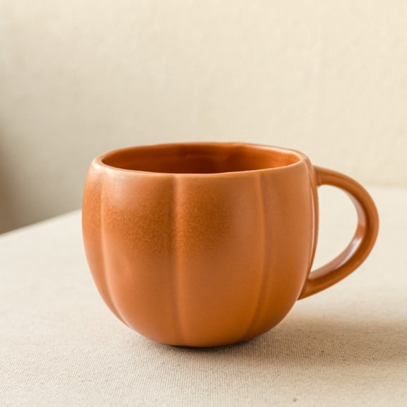 Pumpkin Coffee Mugï¼ Coffee Mug,Vintage Coffee Mug Set with Stand Cute Pumpkin Cup Ceramic Mug Large Capacity Drinking Cup Home Cup Glass Mug with Handle Set Large Ceramic Coffee Cup