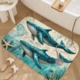 thumbnail image 3 of 1pc Two Whales on a Map Absorbent Non-Slip Bathroom Thickened Flannel Rug Decor,Soft,Quick Drying,Suitable For Indoor/outdoor Use,Bathrooms,Bedrooms,Kitchens,Terrace,Laundry Rooms,16"x24", 3 of 9