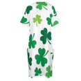 thumbnail image 4 of Shamrocks irlandés vestido holgado con bolsillos para mujer moda de verano diario, 4 of 6