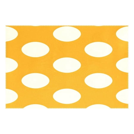 

Ryvnso 1 Piece Placemats Orange Dots Pattern Dining Mats Heat-Resistant Non-Slip Washable Table Mat