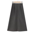 thumbnail image 7 of Felirenzacia Women's and Teen Adult's Long Pleated Skirt, High Waist Midi Skirt, Classic Schoolgirl Style, Back to School Wear, College Girl Wear, 7 of 7