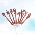 thumbnail image 4 of 8Pcs Retro Mixed Aluminum Handle Crochet Hook Knitting Neddles Set for Beginner Animal Flower Shape (Brown), 4 of 8
