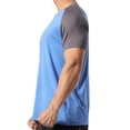 thumbnail image 3 of Youthup Men's Crew Neck Color-Block Quick Dry Athletic Short Sleeve T-Shirts 2-Pack, Stretch Breathable Moisture-Wicking, 3 of 11