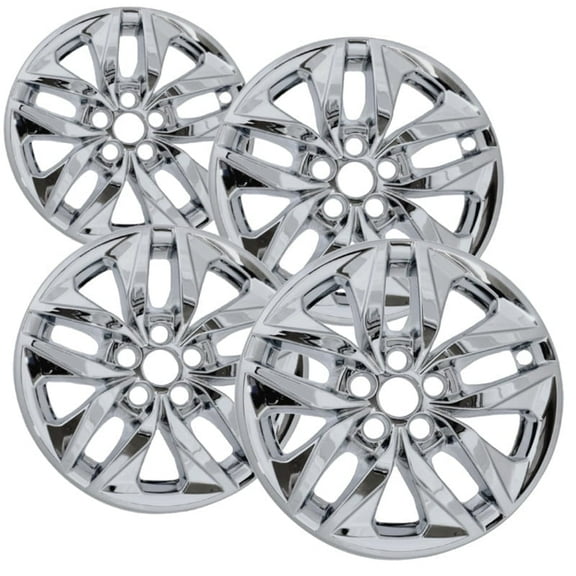 Set of 4 17 inch Chrome ABS Wheel Skins Compatible with 2021 - 2025 Toyota Sienna LE Impostors for 4261108200 Wheel Series