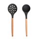 thumbnail image 1 of Juego de 2 utensilios de cocina de silicona para encimera, utensilios de cocina de madera, 1 of 5
