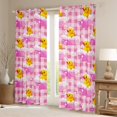 thumbnail image 2 of Feelyou Cute Yellow Duck Black Out Curtains for Kid, Kawaii Summer Animal Curtains Pack of 2 (42x63 Each), Cartoon Pink Buffalo Bedroom Curtains, Black Out Curtains Decor, 2 of 6