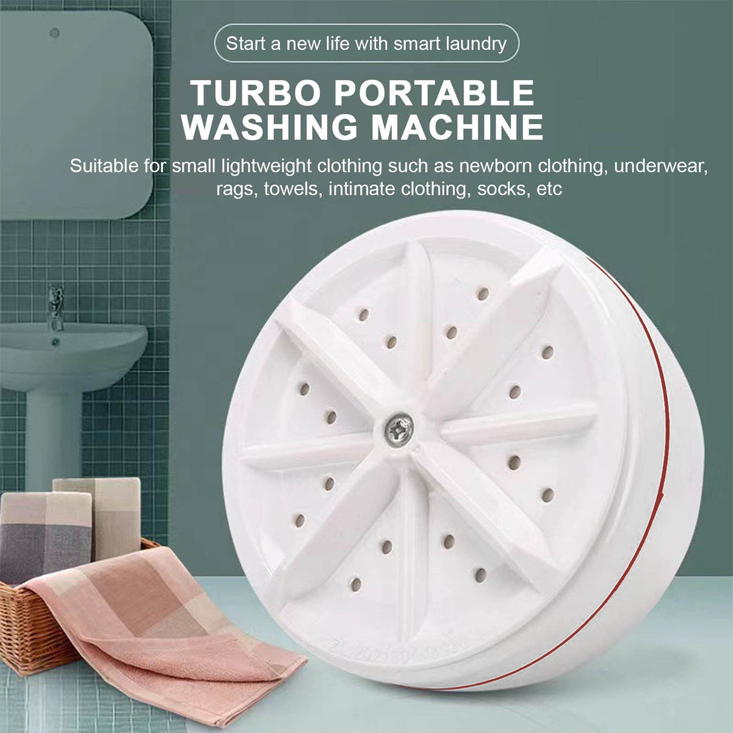 Donemore Portable Washing Machine with Suction Cups, USB Powered Turbo Washing Machine Dishwashers Suitable for Home, Business, Travel, College Room, RV, Apartment