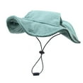 thumbnail image 4 of FITYLE Outdoor Hat Pet Hat Corduroy Adjustable Drawstring Breathable Summer Dog s Hat for Running Summer Travel Outdoor Hiking XS Grreen, 4 of 9