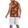 thumbnail image 2 of Sikiie Red Plaid Sunflower Basketball Jersey Reversible Men's Mesh Athletic Sports Shirts Training Practice S-4XLLarge, 2 of 6