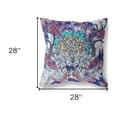 thumbnail image 5 of HomeRoots 418116 5 x 28 x 28 in. Electric Blue & Aqua Blown Seam Geometric Indoor & Outdoor Throw Pillow, 5 of 5