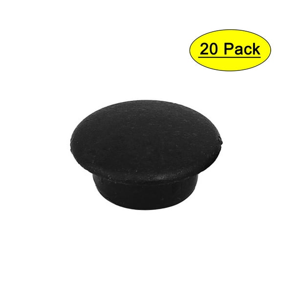 Uxcell 10mm Dia Plastic Straight Line Screw Cap Covers Hole Plugs Lids Black (20pack) Walmart