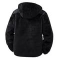 thumbnail image 4 of WTOBBY Men's Stand Collar Lambskin Jacket, Hooded Casual Cardigan Coat, Soft Fleece Lined Outdoor Wear for Cool Weather and Daily Comfort,Black L, 4 of 4