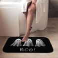 thumbnail image 4 of 1pc Three Ghosts and Boo Absorbent Non-Slip Bathroom Thickened Flannel Rug Decor,Soft,Quick Drying,Suitable For Indoor/outdoor Use,Bathrooms,Bedrooms,Kitchens,Terrace,Laundry Rooms,16"x24", 4 of 9