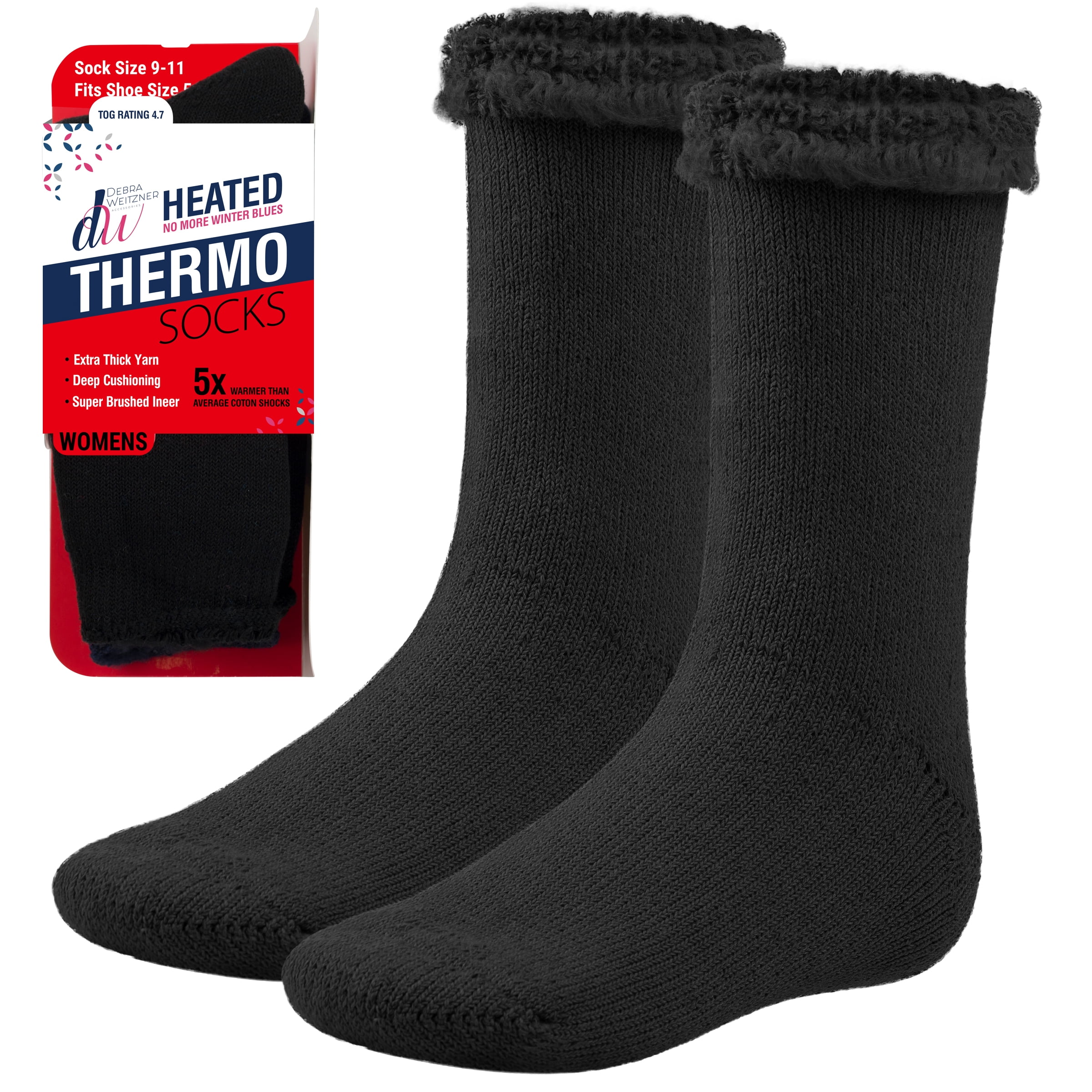 Debra Weitzner Warm Thermal Socks for Men and Women Extreme Cold Weather Winter Wear Insulated Heavy Boot Socks for Hunting Skiing Snow Etc 2 Pairs,