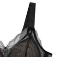 thumbnail image 4 of Jinhomg Women's Everyday Bras, Plus Size Wireless Sheer Lace Full-Coverage Bra for daily and T-shirt wear, Back Closure, Lace No Print, Soft Support Black 38, 4 of 5