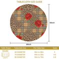 thumbnail image 3 of Pioneer Flower Floral Print Pattern Round Tablecloth 60 X 60 Inch, Wrinkle Resistant Wipeable Table Cloth for Kitchen Dining Picnic Patio Party, 3 of 6