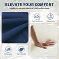 thumbnail image 2 of Kimunuk Outdoor Chair Cushions set of 2, 18.5" x 16" Zipped Waterproof Outdoor Seat Cushions Couch Pads with Ties for Patio Furniture, Blue, 2 of 6