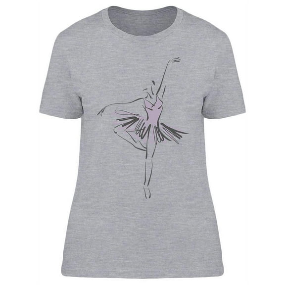 Young Ballerina Sketch T-Shirt Women -Image by Shutterstock, Female Medium