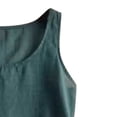 thumbnail image 5 of VEKDONE Womens Linen Sleeveless Tank Tops Crew Neck Loose Fit Breathable Tanks Summer Casual Lightweight Beach Vests Solid Color Pullover Top Green XXL, 5 of 6