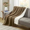 thumbnail image 2 of Gracie Mills Chenille Waffle Weave Throw Solid Color Plush GRACE-15463 50x60, 2 of 4