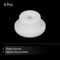 thumbnail image 3 of 6Pcs T Type Rubber Grommet Mount Dia 18mm ID 8mm H 14mm Seal Protection Flexible Hole Plugs White, 3 of 5