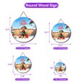 thumbnail image 5 of Merry Christmas Woofmas Xmas Noel Airedale Terrier Elf Candy Cane Snow Round Wood Sign Dale Waterside Dog Lover Hanging Wall Home Decor - 13017, 5 of 5