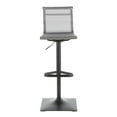 thumbnail image 4 of Lumisource Mirage Contemporary Barstool in Black Metal and Silver Mesh Fabric, 4 of 7