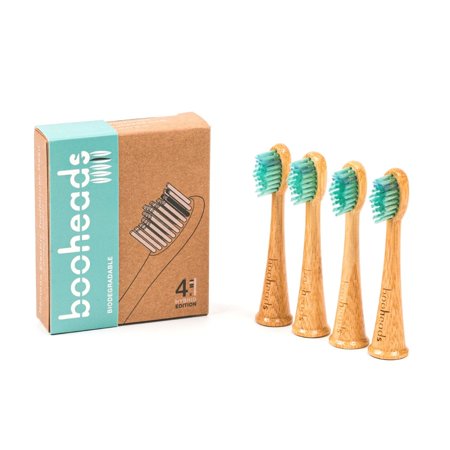 booheads - 4PK - Bamboo Electric Toothbrush Heads - Hybrid Edition | Compatible with Sonicare | Biodegradable Eco Friendly Sustainable