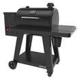 thumbnail image 6 of Oakford Premium 27" Wi-fi Wood Pellet Grill with Side Shelf, 791 SQ In Cast Iron Grates, Heavy Duty Pellet Smoker Grill with Bluetooth Connectivity for Smoking, Grilling, Braising and More - 910-0500, 6 of 12